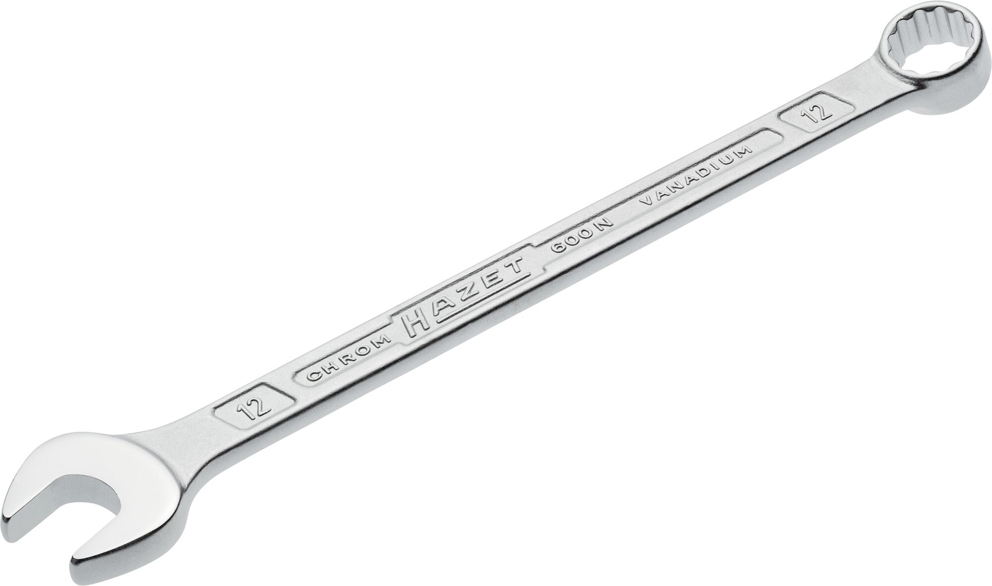HAZET Ring-Maulschlüssel 600N-12 · Außen Doppel-Sechskant-Tractionsprofil · 12 mm